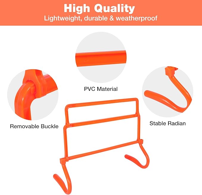 Lineslife Adjustable Agility Hurdles,4 Height Speed Training Hurdles, Portable Speed Training Equipment with Carry Bag for for Athletes,Kids,Soccer,Basketball