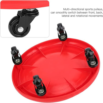 4 Wheel Abdominal Exerciser with Slide Disc, Multi - Directional Core Workout Equipment, Quiet PVC Wheels for Home Gym, Full - Body Toning Fitness Roller for Men and
