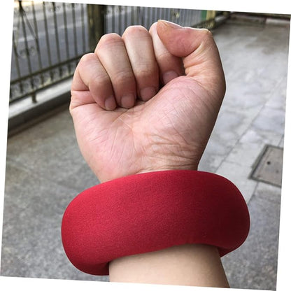 Kisangel 1pc Adjustable Weight-bearing Sandbags Wrist Guard Soft Breathable Sports Fitness Wristband for Women for Running and Workout Comfortable Red Wrist Support Band