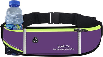 Fanny Packs, Running Belt Pack, Waist Pack Bag for Men and Women, Lightweight Runners Water Bottle Belt Bag, Phone Holder Money Belt for Traveling Hiking Cycling Walking