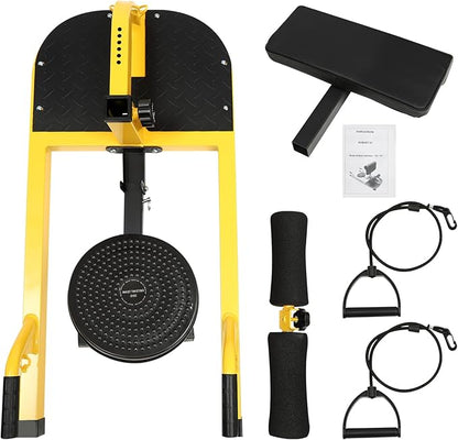Multifunction Deep Squat Bench, Home Gym Workout Station, Adjustable Leg Exercise Machine for Belt Squats, Super Stretching, Sit-up, Push-up, Up to 220lbs, Size:37*17.32*19.68 in
