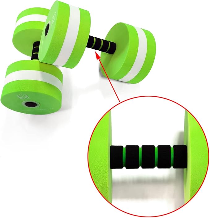 davidamy's gift Upgrade Water Aerobic Exercise Foam Dumbbells Pool Resistance 1 Pair, Water Fitness Exercises Equipment for Weight Loss