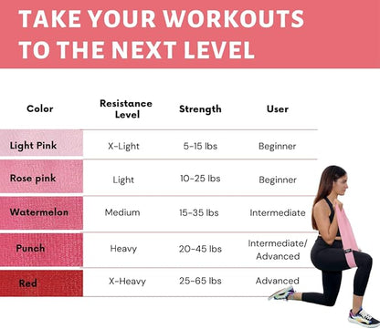 Resistance Bands w/Carrying Bag, Workout Book & Fitness Planner for Working Out-Heavy Duty Strength Training Bands Set w/ 5 Resistance Levels-Stretch Bands for Physical Therapy