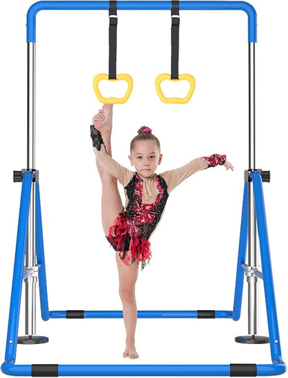 Kids Gymnastics Bar Gymnastic Equipment for Home Adjustable Height Gymnastic Training Bar Gymnastic Stuff for 3-7 Years Old Girls