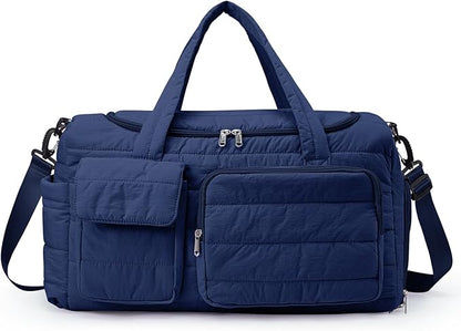 Small Gym Bag for Women, Travel Duffle Bag Carry On Weekender Bag with Shoe Compartment