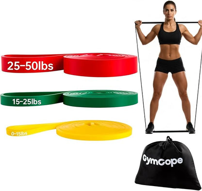 Pull Up Resistance Bands - Assistance Bands Sets of 3/4/5 for Men & Women, Heavy Duty Workout Exercise Bands for Body Stretching, Muscle Training, Instruction and Carry Bag Included