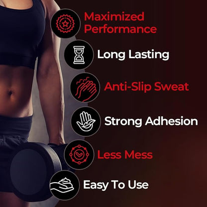 GRIPT Clear Liquid Chalk for Pole Dancing Mess Less Professional Dry Hand Grip Gel Chalk 100ml for Pole Dance Aerial Yoga Tennis Golf Racquet Grips Sweat Resistant Long Lasting
