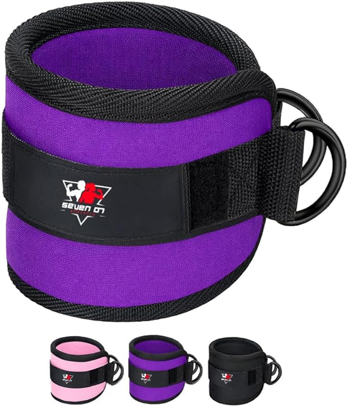 Ankle Straps for Cable Machines, Adjustable Comfort Ankle Cable Attachments for Women & Men, Glute Kickback Ankle Strap for Workout Gym Ankle Cuff Neoprene Padded Durable lifting Straps