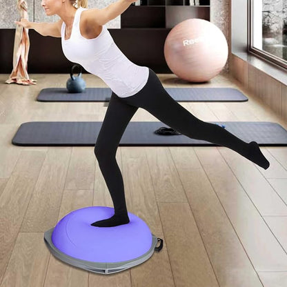 workout equipment for home，boso balancing ball，half ball balance trainer，core training equipment， 27.5 inch Yoga Exercise Ball for Home Gym Core Training Anti-Skid Surface (Purple Heart-27.5'')