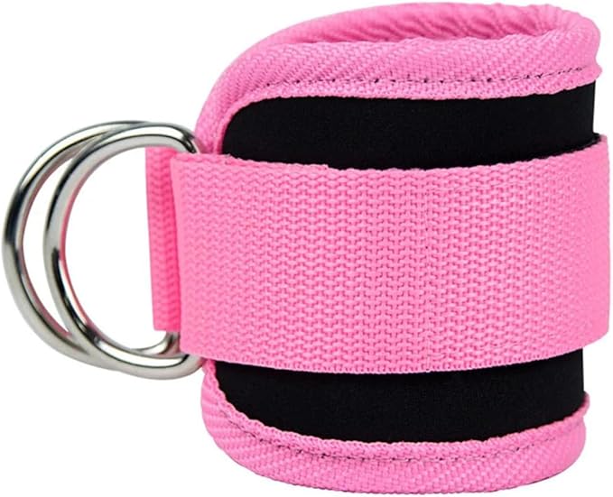 Ankle Strap Ankle Resistance Band Wrist Cuff Padded Strap Adjustable Fitness Glute Kickback D-Ring for Cable Machine Gym Foot Leg Training Brace Support 1 Pack