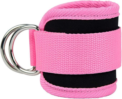 Ankle Strap Ankle Resistance Band Wrist Cuff Padded Strap Adjustable Fitness Glute Kickback D-Ring for Cable Machine Gym Foot Leg Training Brace Support 1 Pack