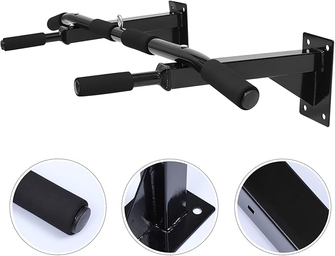 Adjustable Wall-mounted Pull up Bar for Home Gym Heavy Duty Steel Chin up Bar Upper Body Workout for Strength Training