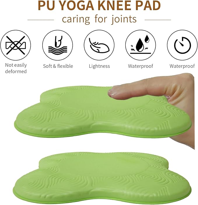 GoYonder Yoga Knee Pads 2 Pack, Yoga Knee Cushion Thick, Exercise Pads for Knees Elbows Wrist Hands Head Foam Pilates Kneeling pad