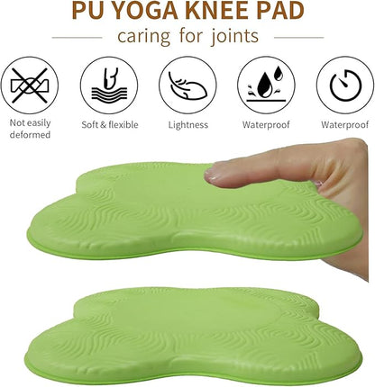 GoYonder Yoga Knee Pads 2 Pack, Yoga Knee Cushion Thick, Exercise Pads for Knees Elbows Wrist Hands Head Foam Pilates Kneeling pad