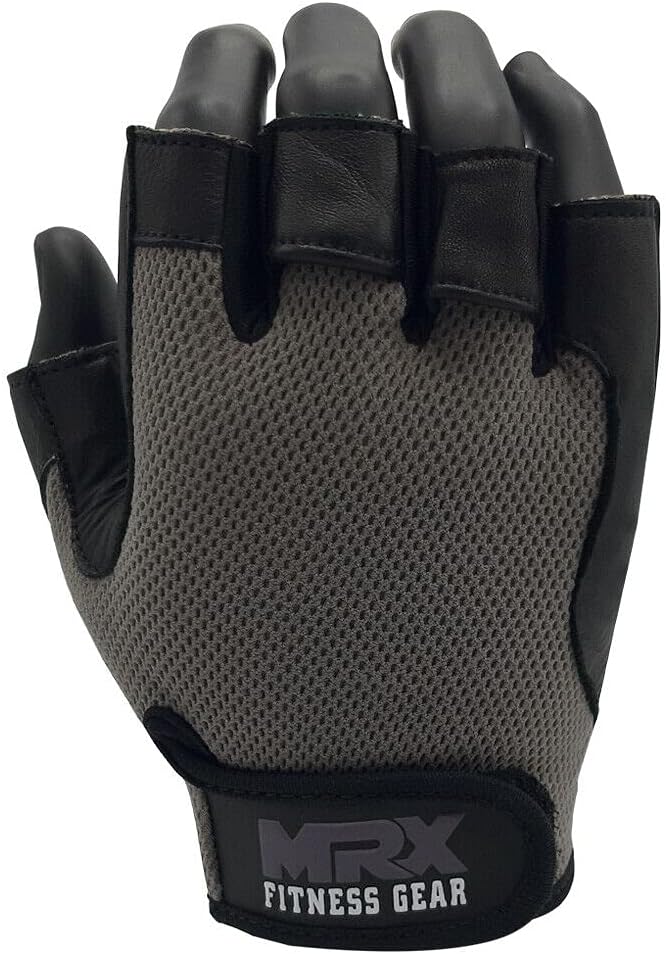 Weightlifting Gloves Leather Palm Grip Half Finger Body Building Gym Glove for Exercise Training Fitness Workout Men Women Lifts Made Spandex Materials, Including Genuine Amara Leather