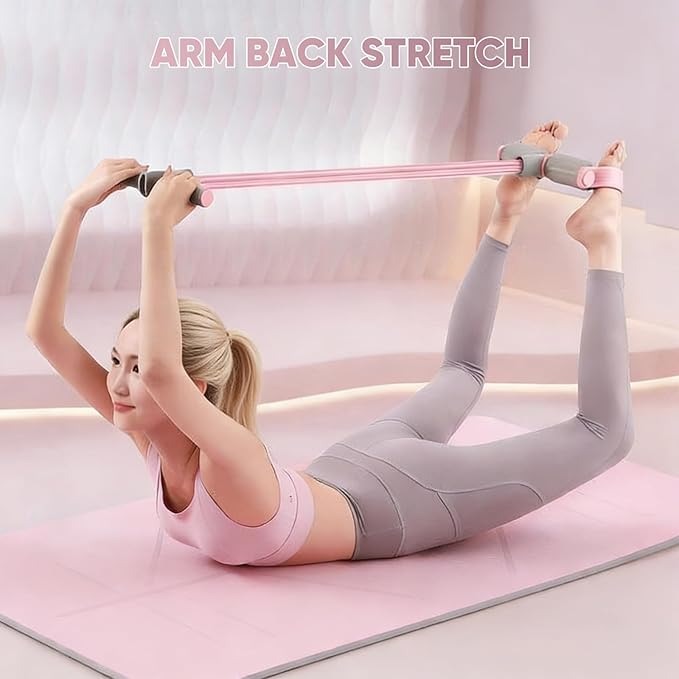 Multifunction Elastic Yoga Resistance Band, Elastic Exercise Band, Stretching Pedal Puller for Full Body Workout, Home Fitness Equipment for Legs, Arms, Core Training