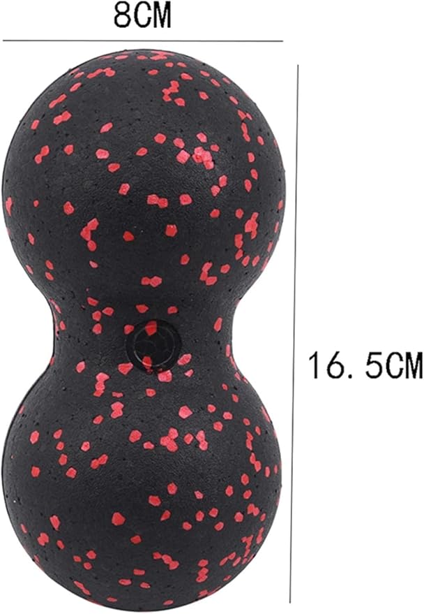 Black Peanut Massage Ball Double Lacrosse Massage Ball for Physical Therapy, Massage Tools and Equipment, Muscle Relax, Acupoint Massage