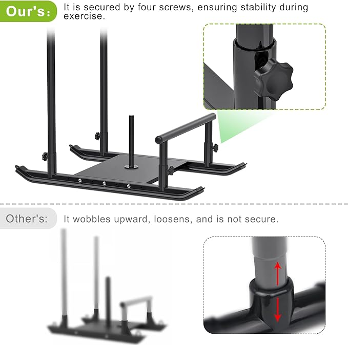 Kipika Weight Sled, Workout Sled, Fitness Strength Training Sled, Speed Training Sled for Athletic Exercise, Speed Improvement, Easily Through Obstacles, Suitable for 1" & 2" Weight Plate