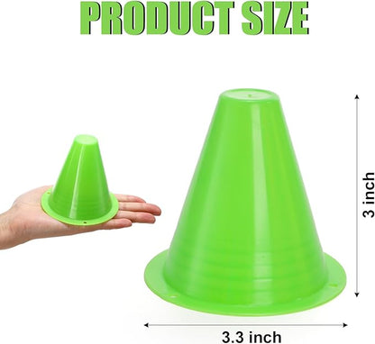 Bekith 120 Pack Indoor Outdoor Agility Mini Sports Cones, 3 Inch Training Marker Cones for Kids, Plastic Traffic Cones for Roller Skating and Skate Practice, 6 Assorted Colors