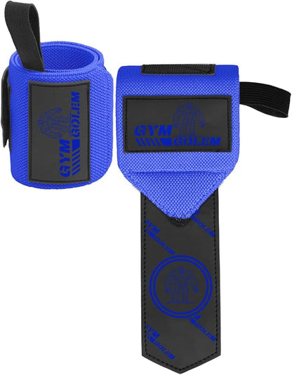 Wrist Wraps - 18-Inch Premium Support Wraps with Thumb Loop for Powerlifting, Bodybuilding, CrossFit & Shot Put (1 Pair)