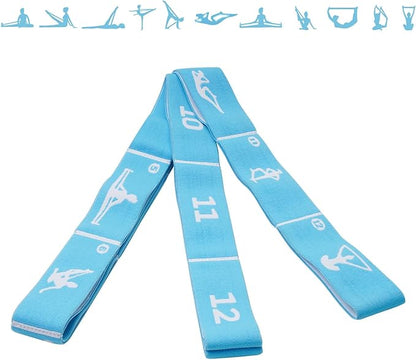 Yoga Strap with 10/12 Loops - Multi-Functional Stretch Band for Pilates, Dance, Gymnastics, Physical Therapy, Flexibility & Resistance Training, Ballet, Latin Workouts