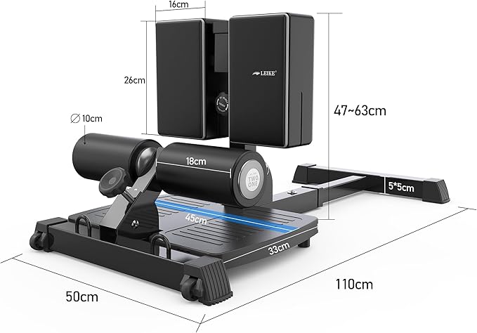 leikefitness Sissy Squat Machine, Deluxe Multi-Function Deep Sissy Squat Bench Workout Station, Leg Exercise Machine for Home Gym