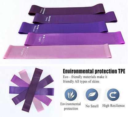 Resistance Bands for Working Out, Pull Up Bands Assistance, Exercise Workout Bands Resistance Set for Men Women 5 Pcs (Purple, 5 Different Levels)
