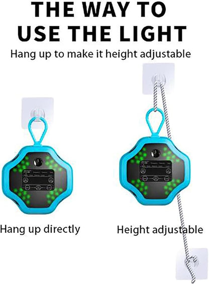 Agile Fitness Light, Reaction Training Lamp with Display Screen, Adjustable Sensing Distance and Support Double Data Statistics, Accurate Counting and Easy to Install, for Basketball Andf Soccer