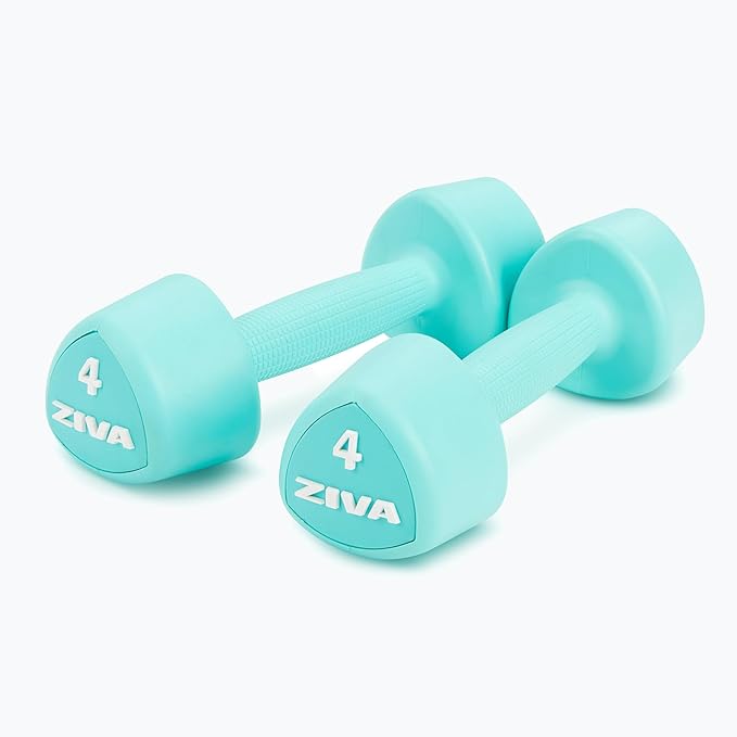 ZIVA RPU Tribell Dumbbell Pair – Premium Urethane-Coated Hand Weights with Ergonomic textured Grip & Steel Core – 2–20 lb Sets in Multiple Colors for Strength Training