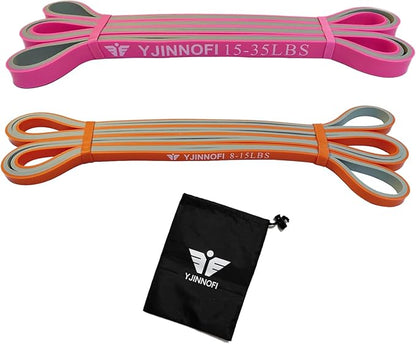 Pull Up Assist Bands, 2-Pack Long Resistance Bands for Home Gym & Calisthenics - Workout Equipment for Full Body Stretching, Strength Training & Physical Therapy for Men and Women