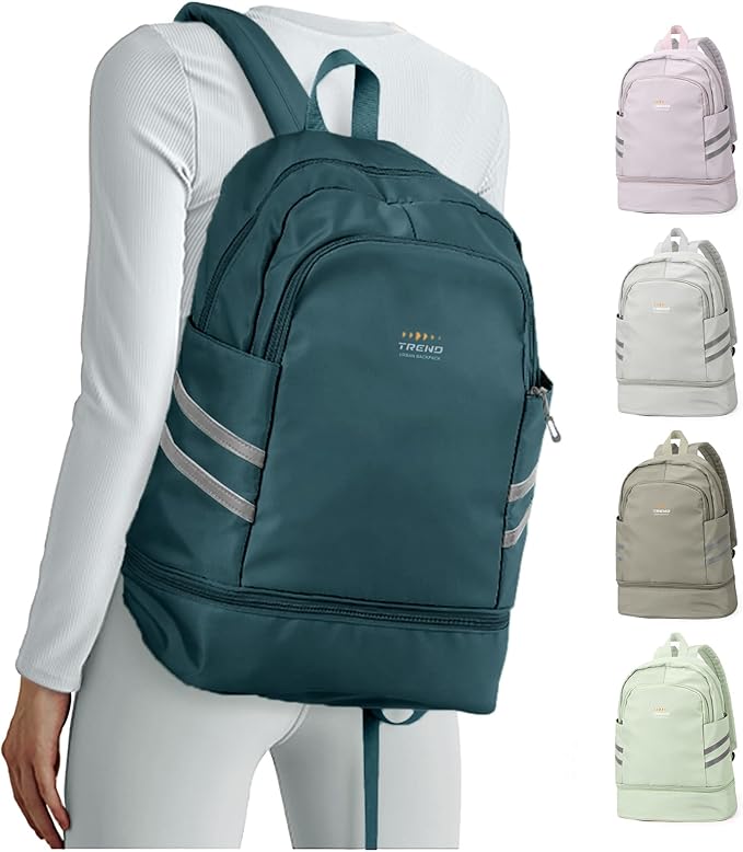 coofay Gym Backpack for Women Waterproof Backpack with Shoe Compartment Lightweight Travel Backpacks Workout Sports Backpacks Large Gym Bag