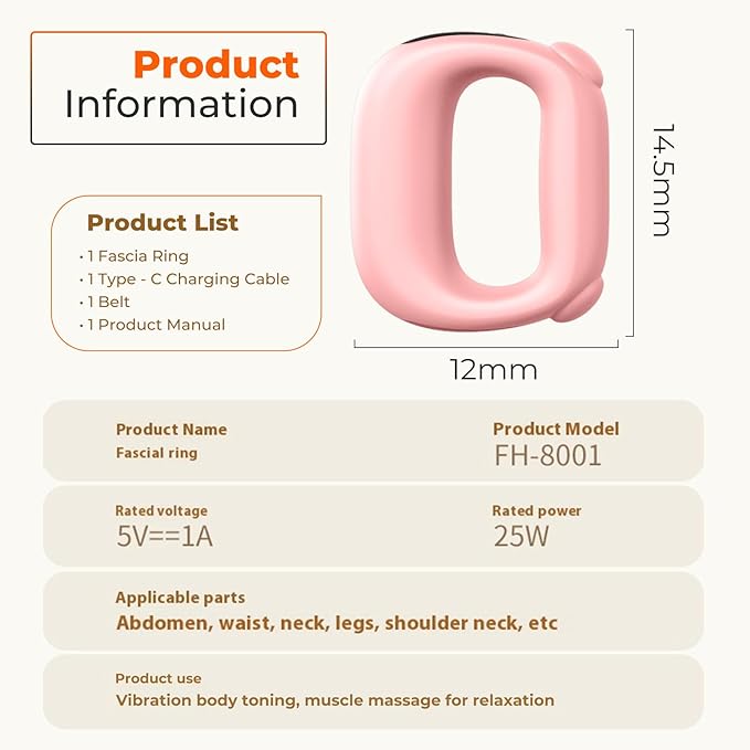 Deep Tissue Percussion Muscle Massage Gun: with Heat, Adjustable Intensity and Speed, Super Quiet, USB-C Rechargeable, Portable, Pain Relief for Athletes and Everyone, Ideal Gift（Pink）