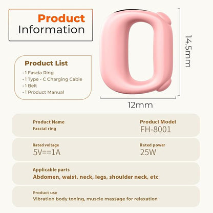 Deep Tissue Percussion Muscle Massage Gun: with Heat, Adjustable Intensity and Speed, Super Quiet, USB-C Rechargeable, Portable, Pain Relief for Athletes and Everyone, Ideal Gift（Pink）
