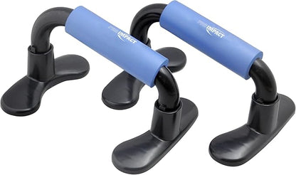 Pro Impact Push Up Handles with Non-Slip Foam Grips - Portable, Durable, Lightweight Push-Up Bars for Home Gym, Strength Training, Core Exercises, Dips, V-Sits, Shoulders & Back Workout