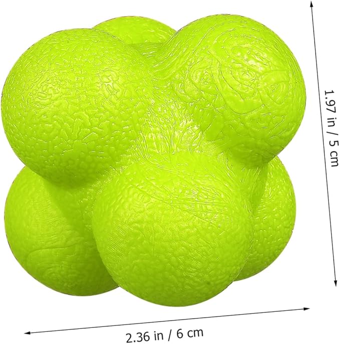6pcs Reaction Balls for Agility and Reflex Training Hexagonal Fitness Balls Bright Colors for Sports Exercise Improve Hand-Eye Coordination and Boost Reaction
