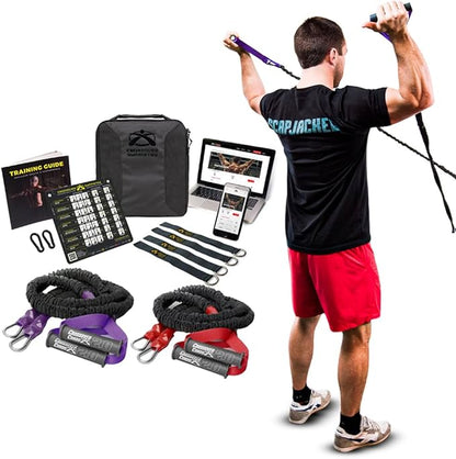 Crossover Symmetry Shoulder System Includes Two Sets of Resistance Bands Attachments Training Guide Exercise Chart Online Workouts for Home Fitness Rehab Rotator Cuff Exercises