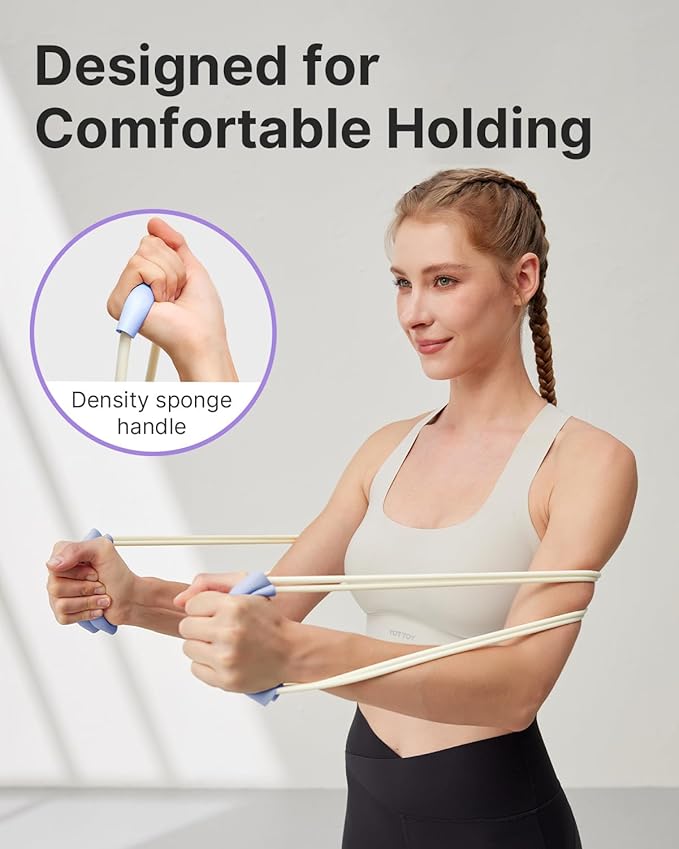 YOTTOY Cross Resistance Band for Full Body Workout,Elastic Exercise Bands for Legs,Arms,Glutes,Stretch Bands for Exercise,Yoga Straps for Stretching, Booty Bands for Home Gym