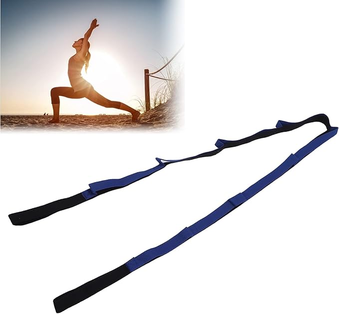 Stretch Strap Yoga Stretching Band MultiLoop Fitness Equipment for Yoga Pilates Muscle Stretching Physical Workouts Durable Tight Weaving Technology Unbreakable Design for Men