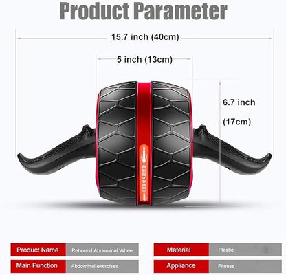 Abdominal Roller Wheel, Smart Brake Automatic Rebound Ab Roller Wheel, Mute Non-Slip Abs Carver Multiple Angles Core Workouts Ab Roller, Home Gym Equipment for Men Women Abdominal Exercise