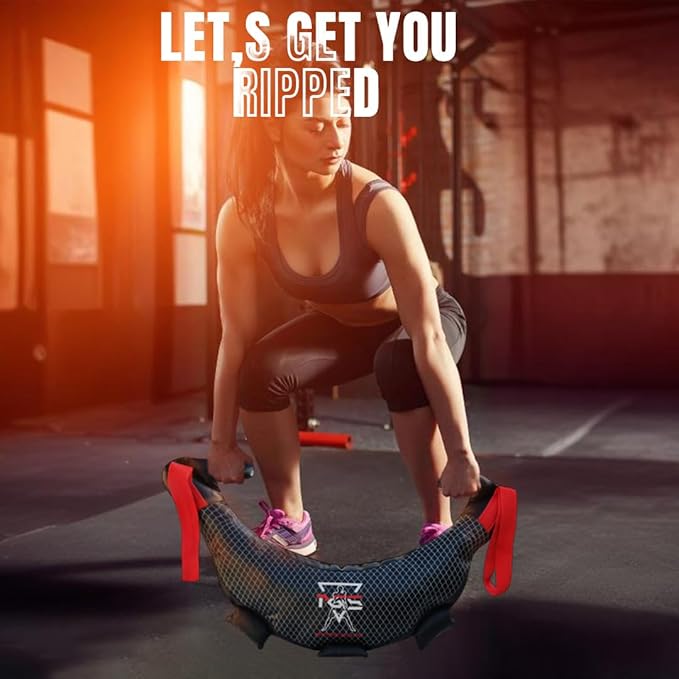 PGS Strength Training Bag, 11LB/33LB/55LB, Fitness Sand Bag, Home Gym Weight Training, Multifunctional Workout Bag - UNFILLED