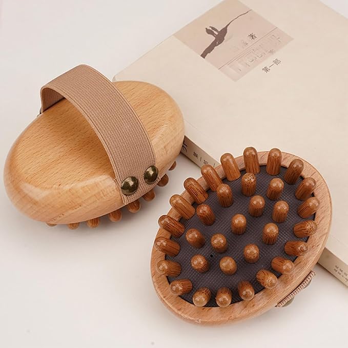 Large Fascia Massage Blaster Tool for Cellulite, Myofascial Release, Muscle Knots, Trigger Points, Cellulite Massager Tool for Body Tension Relief Promote Lymphatic Circulation Wood