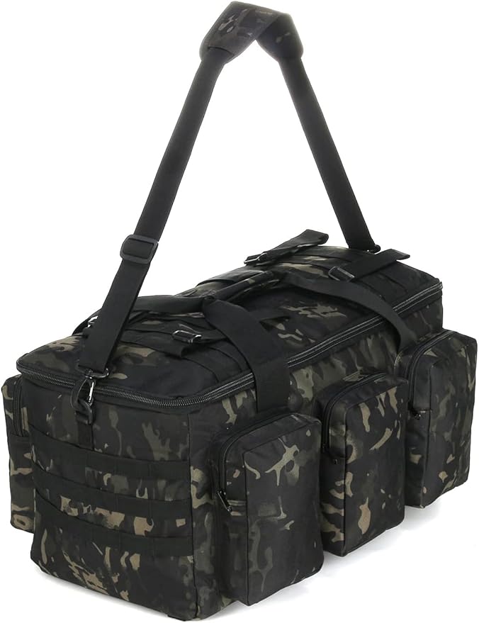 3 In 1 Military Duffel Bag 50L Gym Bag for Men Convertible Weekender Backpack for Sports Travel Basketball