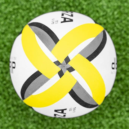FORZA Rebounder Rugby Ball - Size 3, 4 & 5 Rugby Balls | Improve Reaction Times, Reflexes & Passing Accuracy | Half Rugby Ball | Rugby Training Equipment