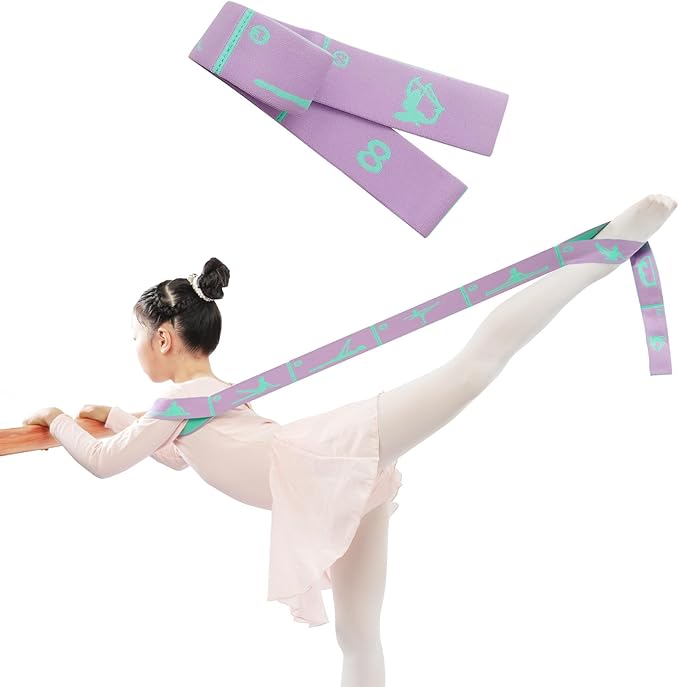 Extended 8 Loops Kids' Elastic Band – Adjustable Dance & Gymnastics Stretch Strap for Children's Training, Yoga, Pilates, and Ballet Resistance Home Workout