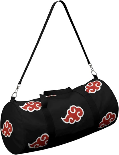 Anime Gym Bag for Women Men - Large Capacity Waterproof Workout Fitness Travel Sports Bags Fashion Street Camping ExpandaCLe Carry On Duffle Bag For Couple (Red Cloud) PTY