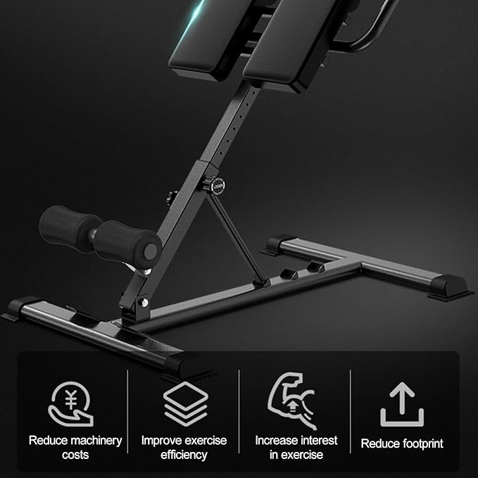 hatleues Roman Chair, Foldable Hyperextension Roman Chairs, Abdominal Exercise, Back Extension Bench, Sit Up Bench for Glute & Ab Workouts,Home Gym Full Body Extension Machine for Men Women