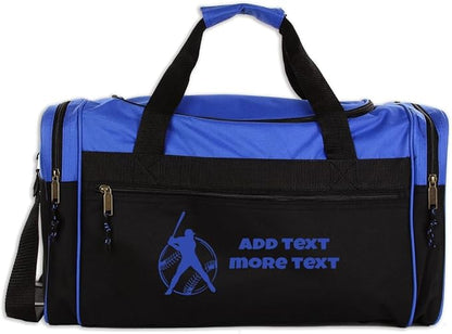 Personalized Sport Deluxe Duffel Bag With Custom Name & Text - Karate/Martial arts Female