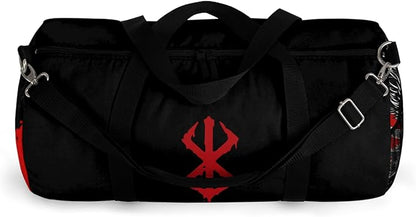 Anime Gym Bag for Women Men - Large Capacity Waterproof Workout Fitness Travel Sports Bags Fashion Street Camping ExpandaCLe Carry On Duffle Bag For Couple (Black Berserk) PTY