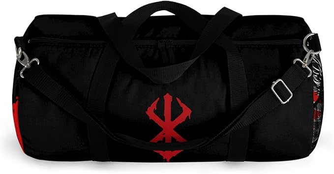 Anime Gym Bag for Women Men - Large Capacity Waterproof Workout Fitness Travel Sports Bags Fashion Street Camping ExpandaCLe Carry On Duffle Bag For Couple (Black Berserk) PTY