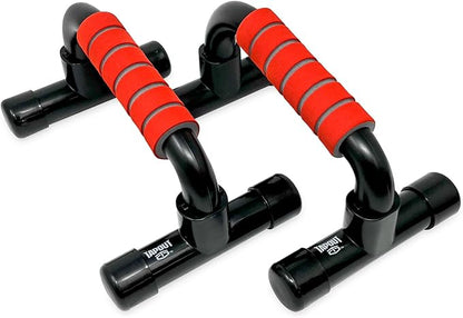 Tapout Push Up Bars - Non-Slip Comfortable Grip for Enhanced Chest, Shoulder & Arm Workout - Durable Plastic Design for Home Gym Strength Training